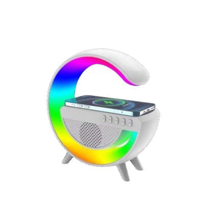 Lampe LED avec chargeur QI et haut-parleur